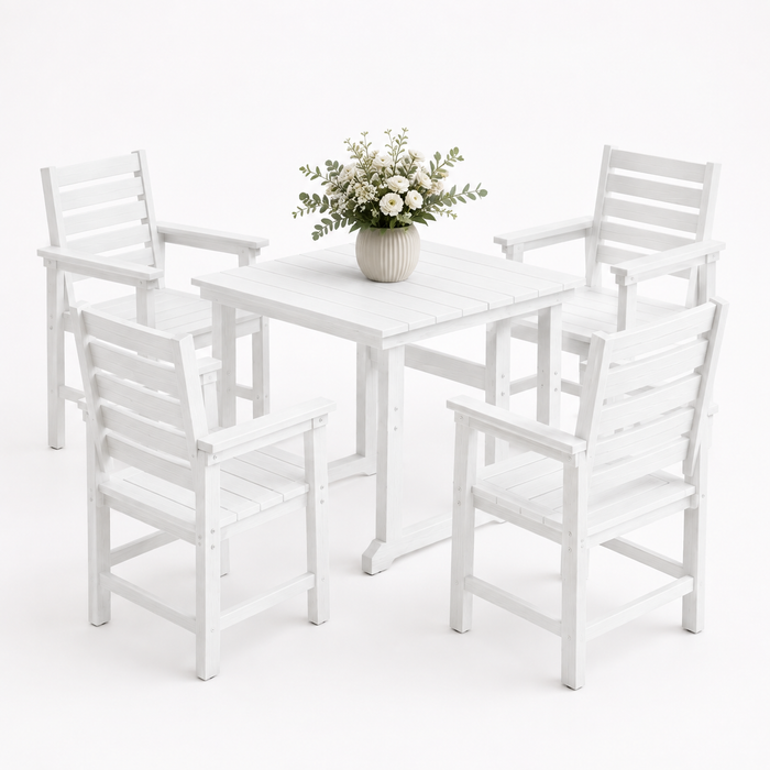 Coachella HDPS 4/6 Seats Outdoor Dining Table And Chairs Set
