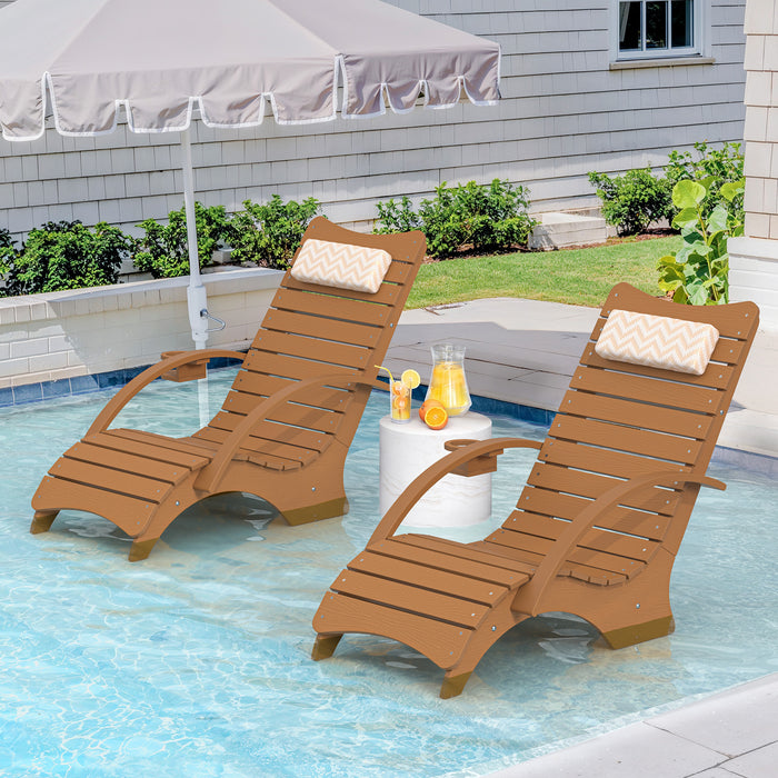 Michelle Ergonomic Patio Lounge Chair Set