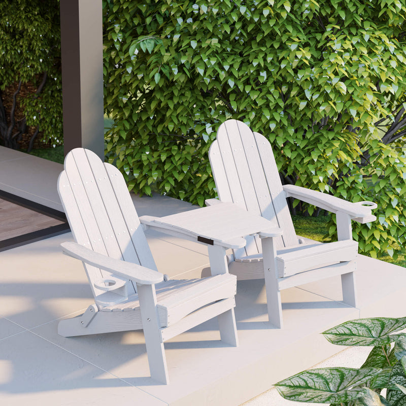 Miranda Foldable Adirondack Chairs with Cup Holders
