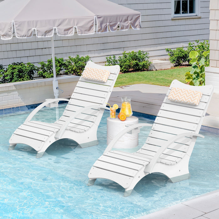 Michelle Ergonomic Patio Lounge Chair Set