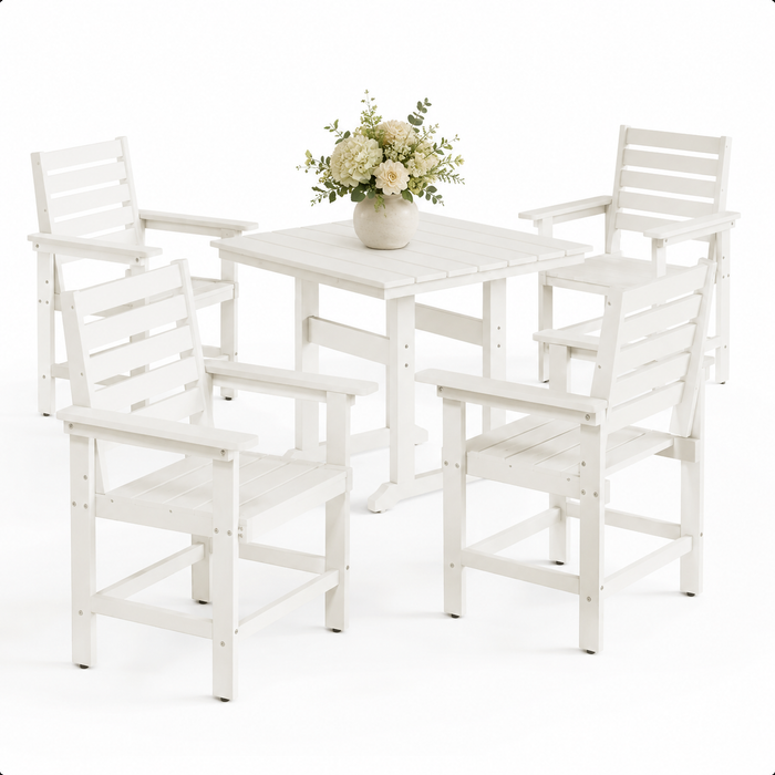 Coachella HDPS 4/6 Seats Outdoor Dining Table And Chairs Set