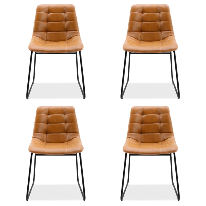Tufted mid century modern dining chair for dining room