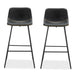 black modern bar stools set of 2 bar height