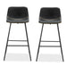 black modern bar stools set of 2 bar height