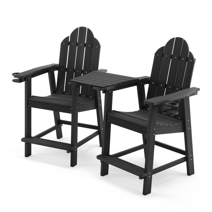 black bar height adirondack chair outdoor