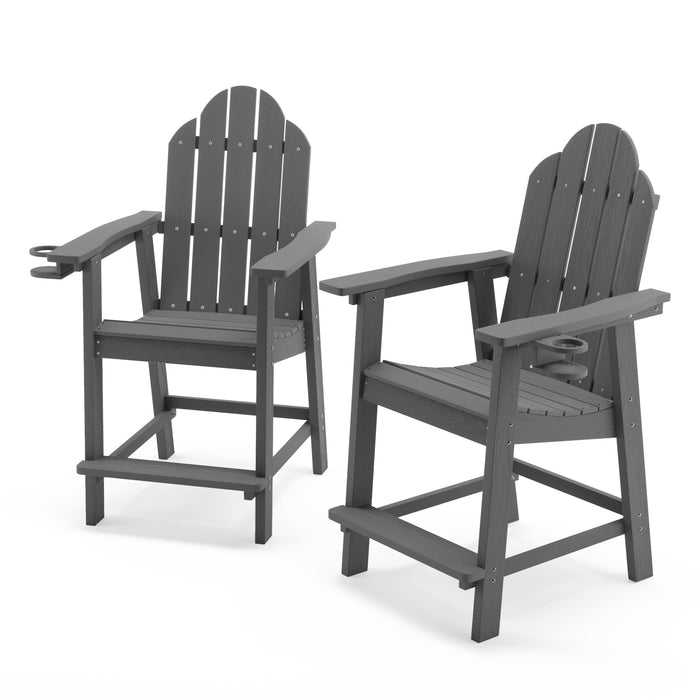 grey adirondack tall chair for patio