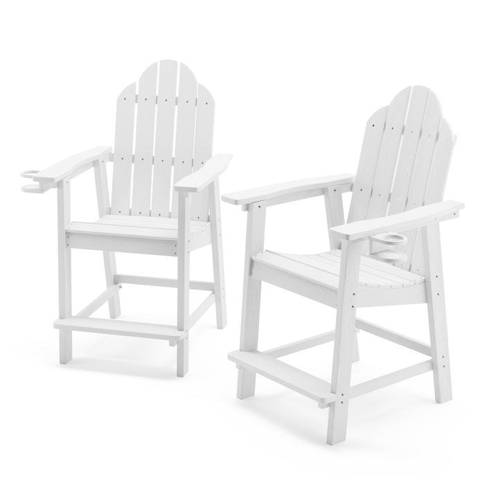 white bar height adirondack chair for patio