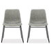 modern grey leather dining chair set of 2 for dining room