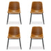 camel leather dining chair set of 4 for dining room
