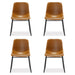 camel leather dining chair set of 4 for dining room
