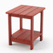 red double layer outdoor side tables 