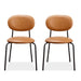 modern faux leather dining chairs set of 2 for dining room