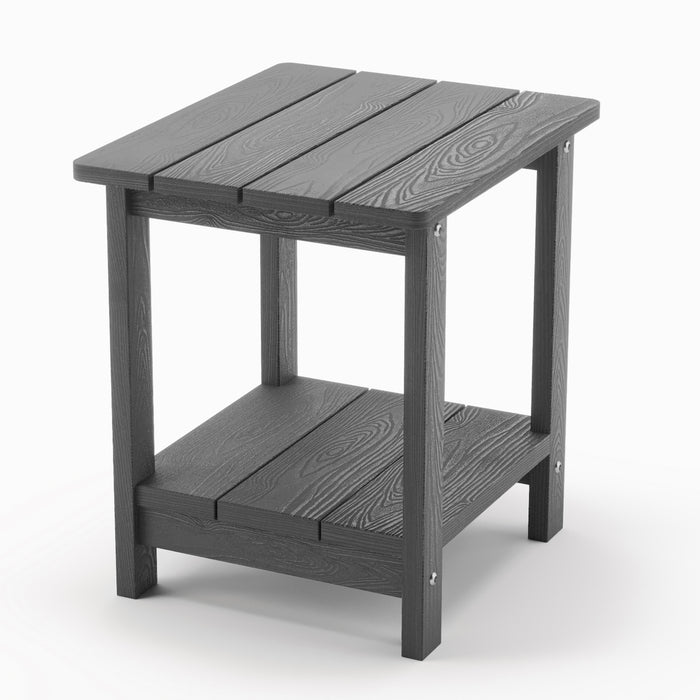 Poly Outdoor Patio Table Adirondack Side Table 2-Tier Frame — LUE BONA®