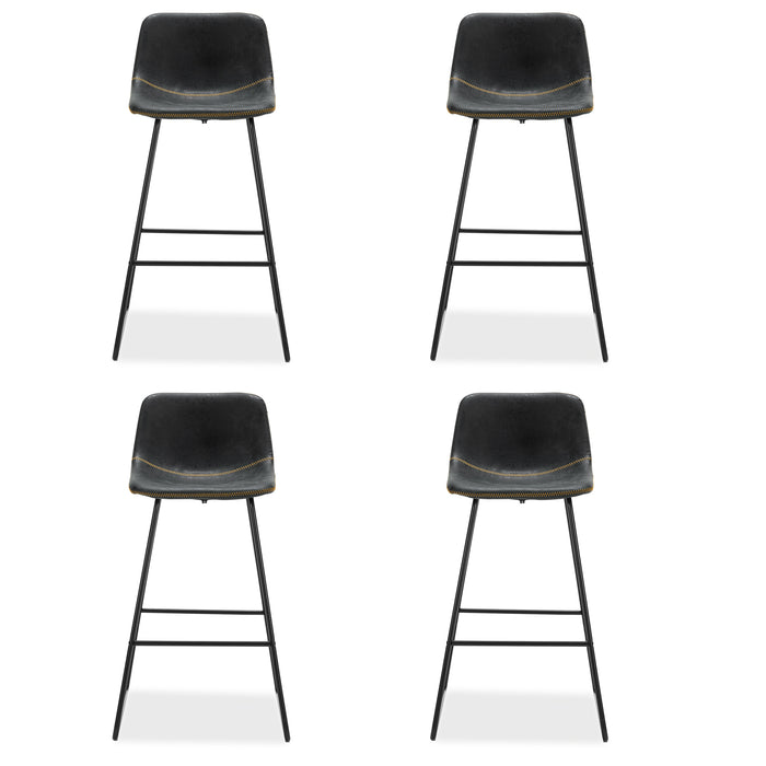 black modern bar stools set of 4 bar height