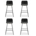 black modern bar stools set of 4 bar height