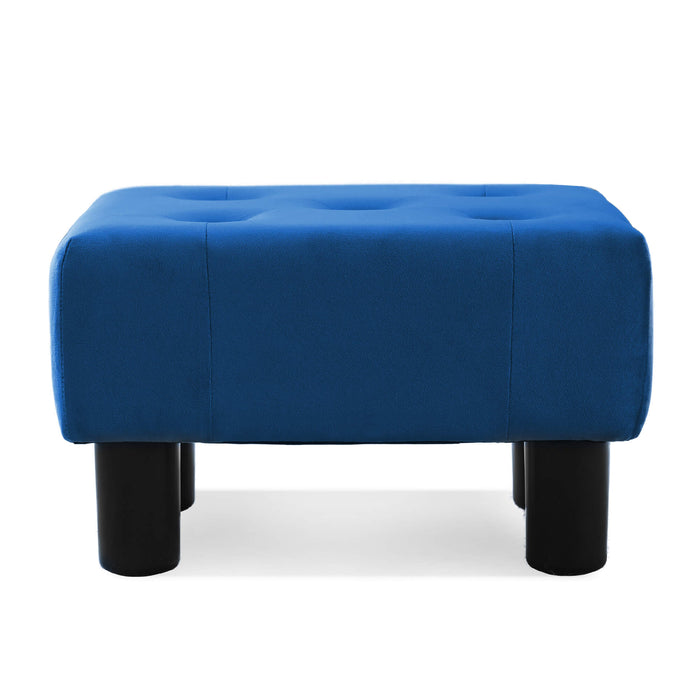 Luebbers Velvet Foot Stool