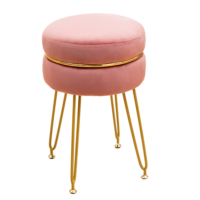 pink swivel vanity stool for bedroom