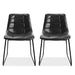 Tufted modern black dining chair for dining room