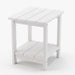 double layer white adirondack side tables for patio