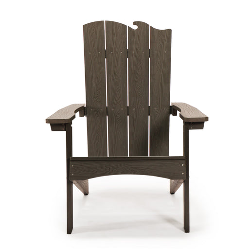 balcony coffee brown adirondack chair with wave design
