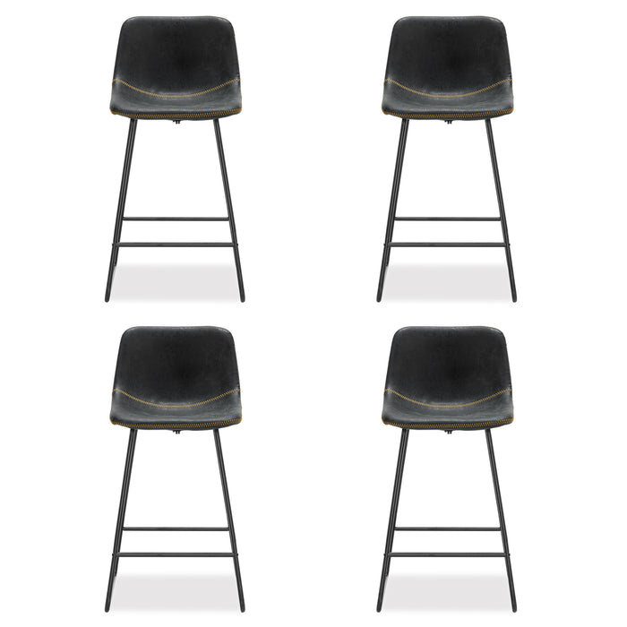 black modern bar stools set of 4 counter height