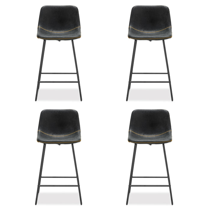 black modern bar stools set of 4 counter height