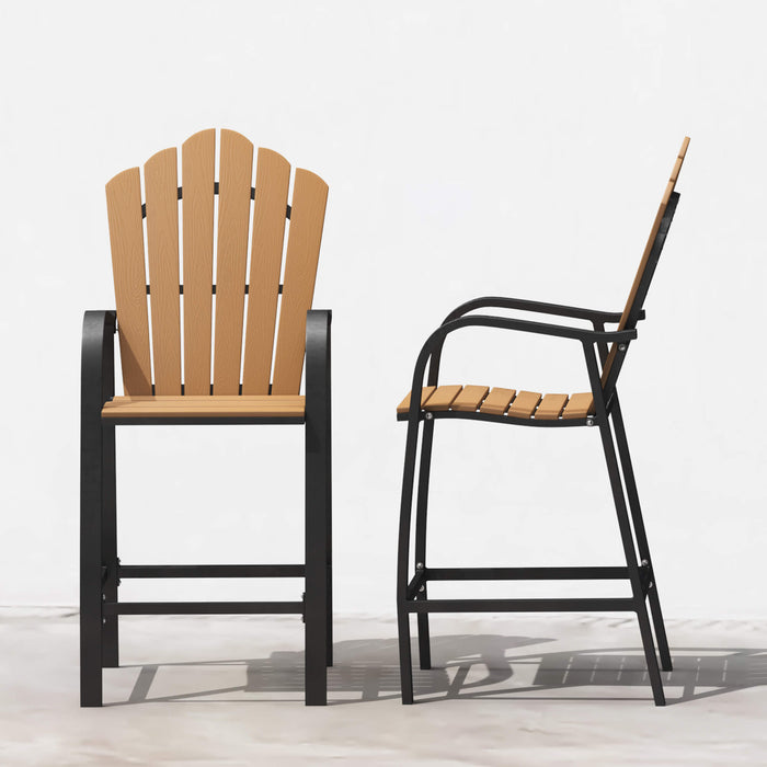 28 Aluminum Frame Tall Adirondack Chair Patio Counter Bar Height