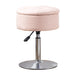 pink leather swivel vanity stool height adjustable 