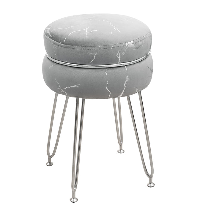 grey modern vanity stool 