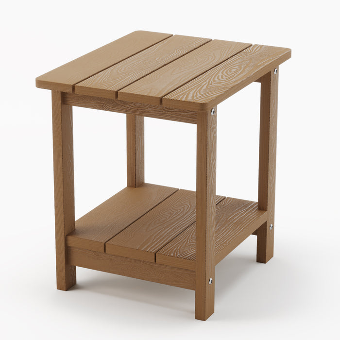 double layer leisure line adirondack side table for patio