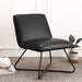 Upholstered black accent chair for living room