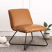 whisky brown leather accent chair for living room