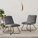 grey soft leather accent chair for living room