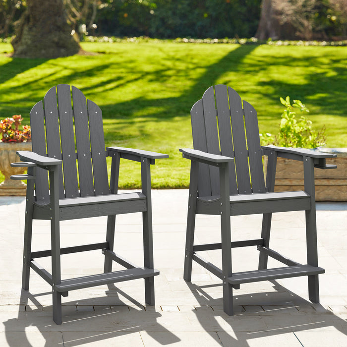 grey adirondack tall chair for patio