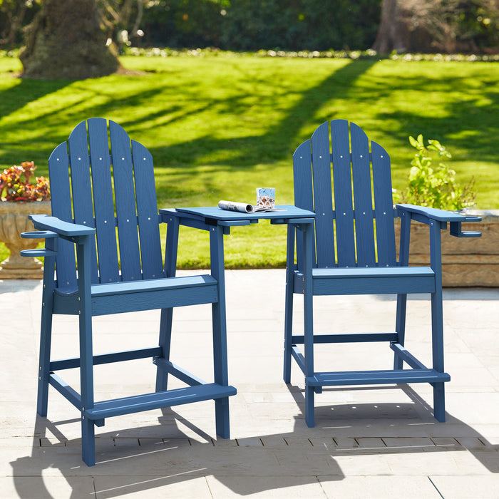 blue bar height adirondack chair for patio