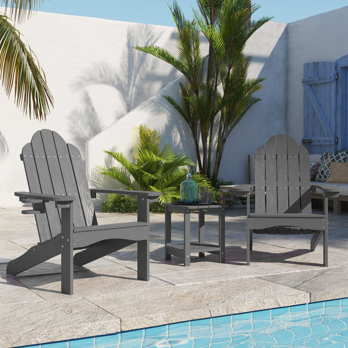 dark grey outdoor adirondack chair 