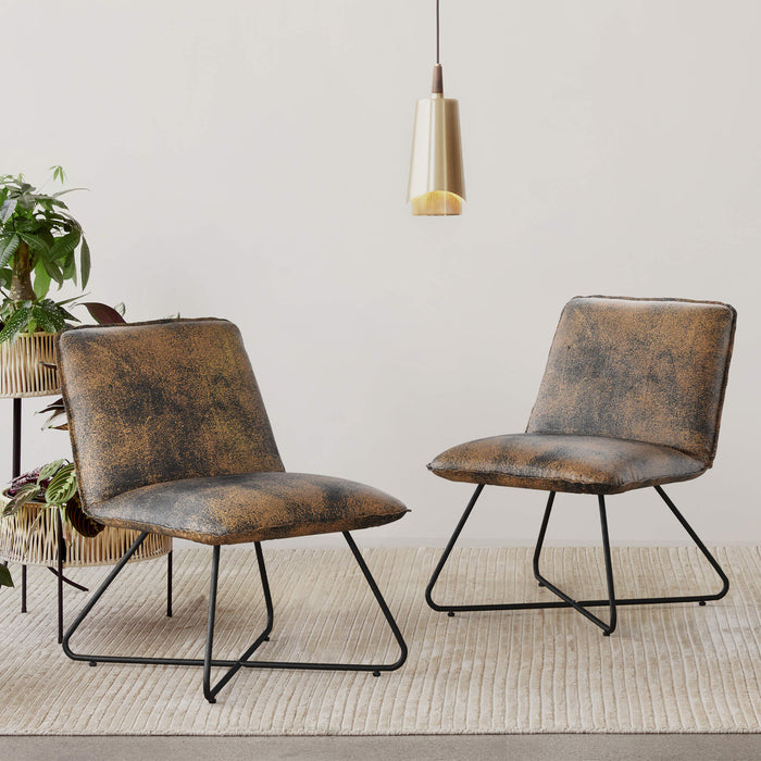 brown adjustable leather accent chair for living room