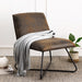 grey adjustable leather accent chair for living room