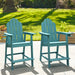 Blue turquoise tall adirondack chair with cup holder