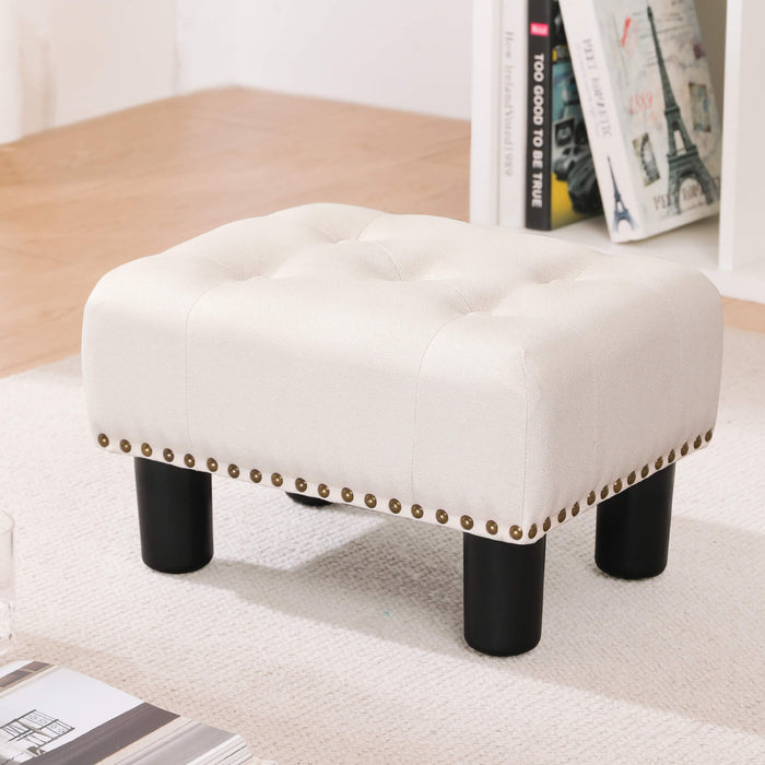 Luebbers Velvet Foot Stool