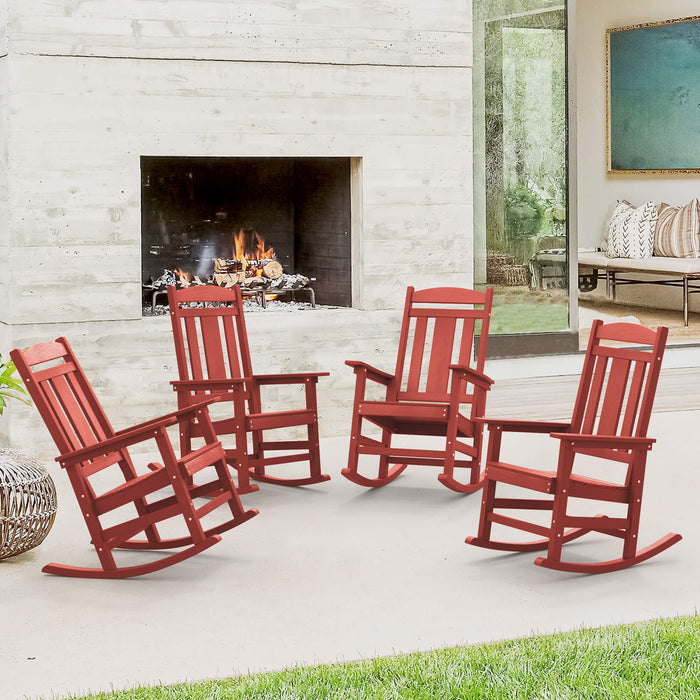 Adirondack Polywood Rockers On Sale Outdoor Furniture Red Polywood