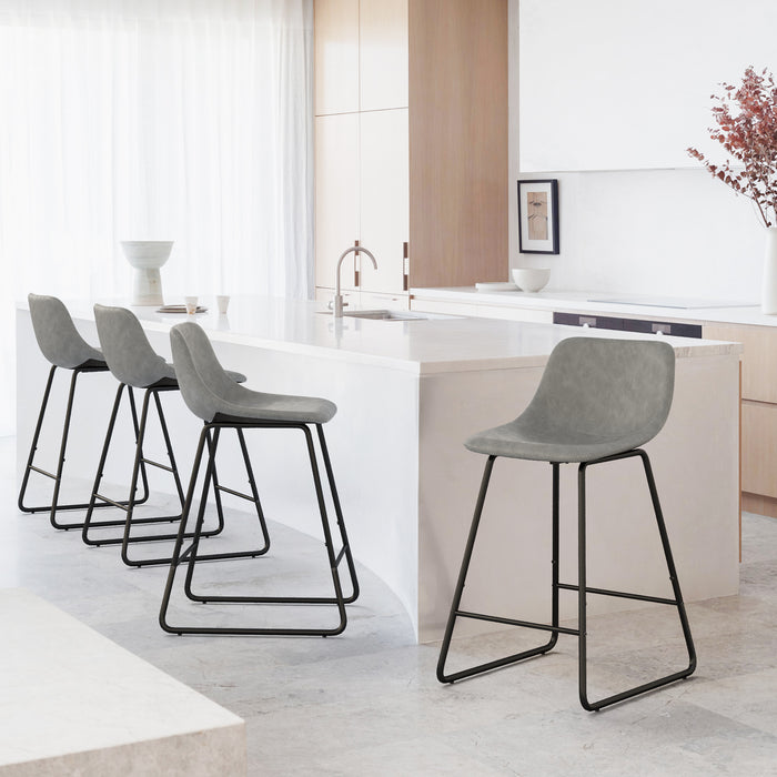 grey modern bar stools set of 4 counter height