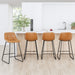 brown counter height bar stools upholstered set of 4