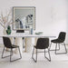 modern black leather dining chair set of 4 for dining room