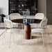 rattan back white dining chairs set of 4