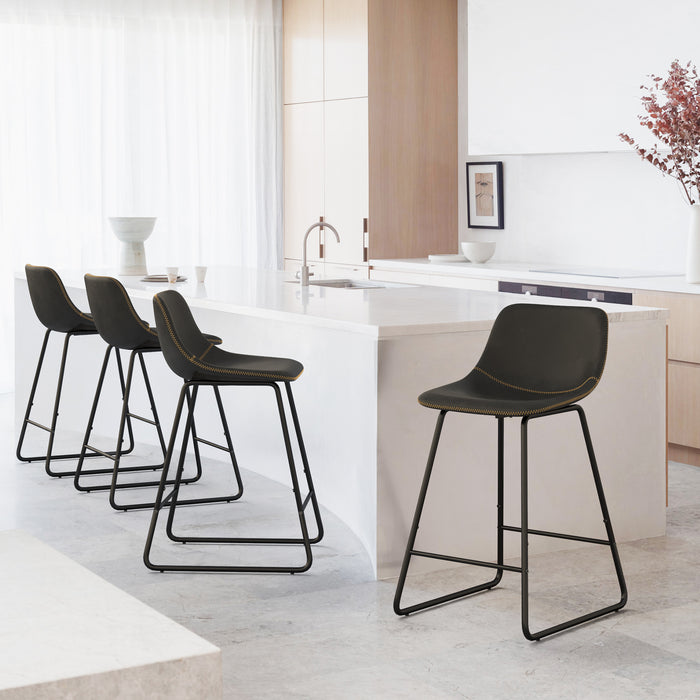black modern bar stools set of 4 counter height
