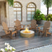 light brown outdoor adirondack chair for fire pit
