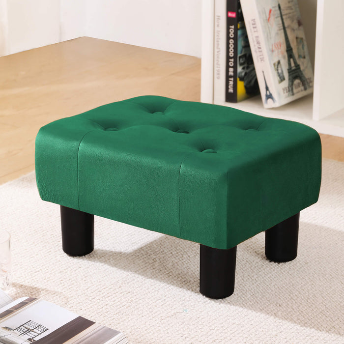 Luebbers Velvet Foot Stool