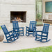 modern blue outdoor rocking chair fireplace chair