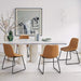 camel leather dining chair set of 4 for dining room